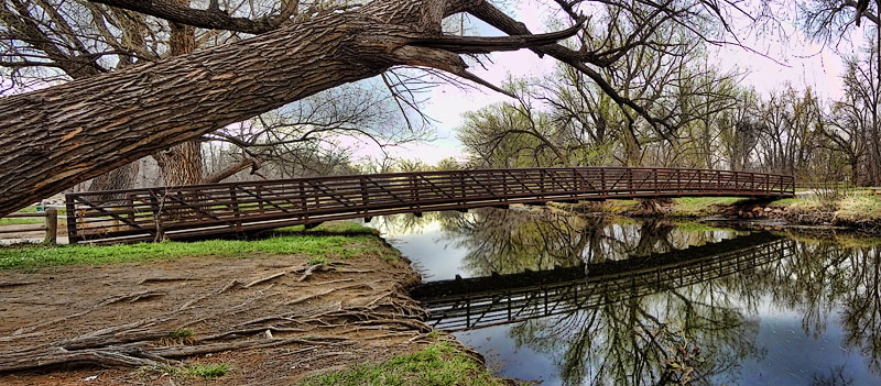 bridge over the Cache la Poudre River