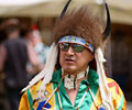 Wind River Indian with buffalo hat