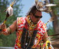 Wind River Indian dancer doing the Warrior Dance