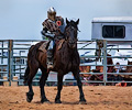 Holly Austin jousting at the Larimer County Fair