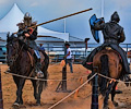 Holly Austin jousting at the Larimer County Fair