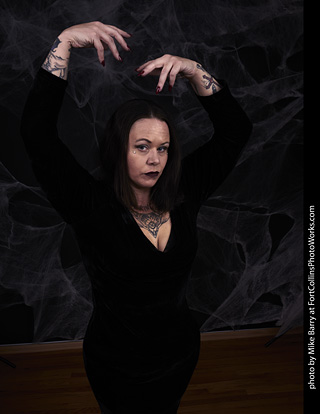 Morticia Addams shoot - Amy