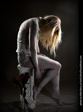 Living Statues model shoot - Alexis