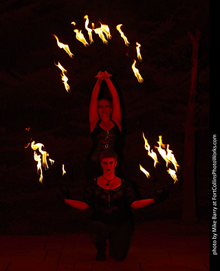 Katherine and Emily - Fire Performers