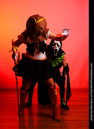 Alex and Nova at the Halloween shoot