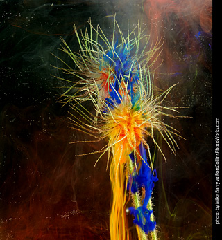 Submerged Flowers and Acrylic Paint